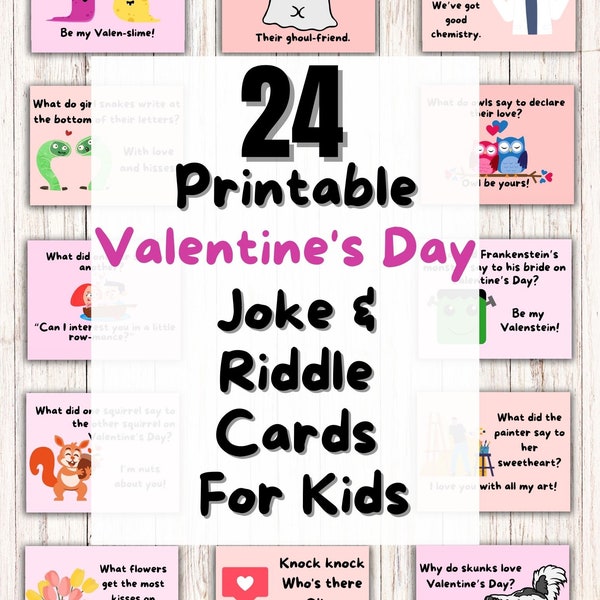 Kids Joke Cards Printable Etsy
