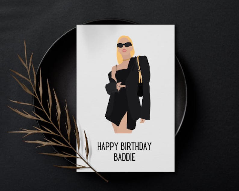 PRINTABLE Baddie Birthday Card Digital Download Gen Z - Etsy México
