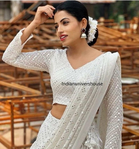 women's white embroidered blouse