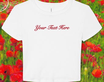 Custom Text Baby Tee