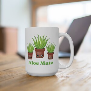 Taza de aloe mate, taza de amante de la planta, regalo para amante de la planta, taza de dama de planta, regalo de amante de la naturaleza, regalo de jardinería, taza de mamá de planta, taza de papá de planta,