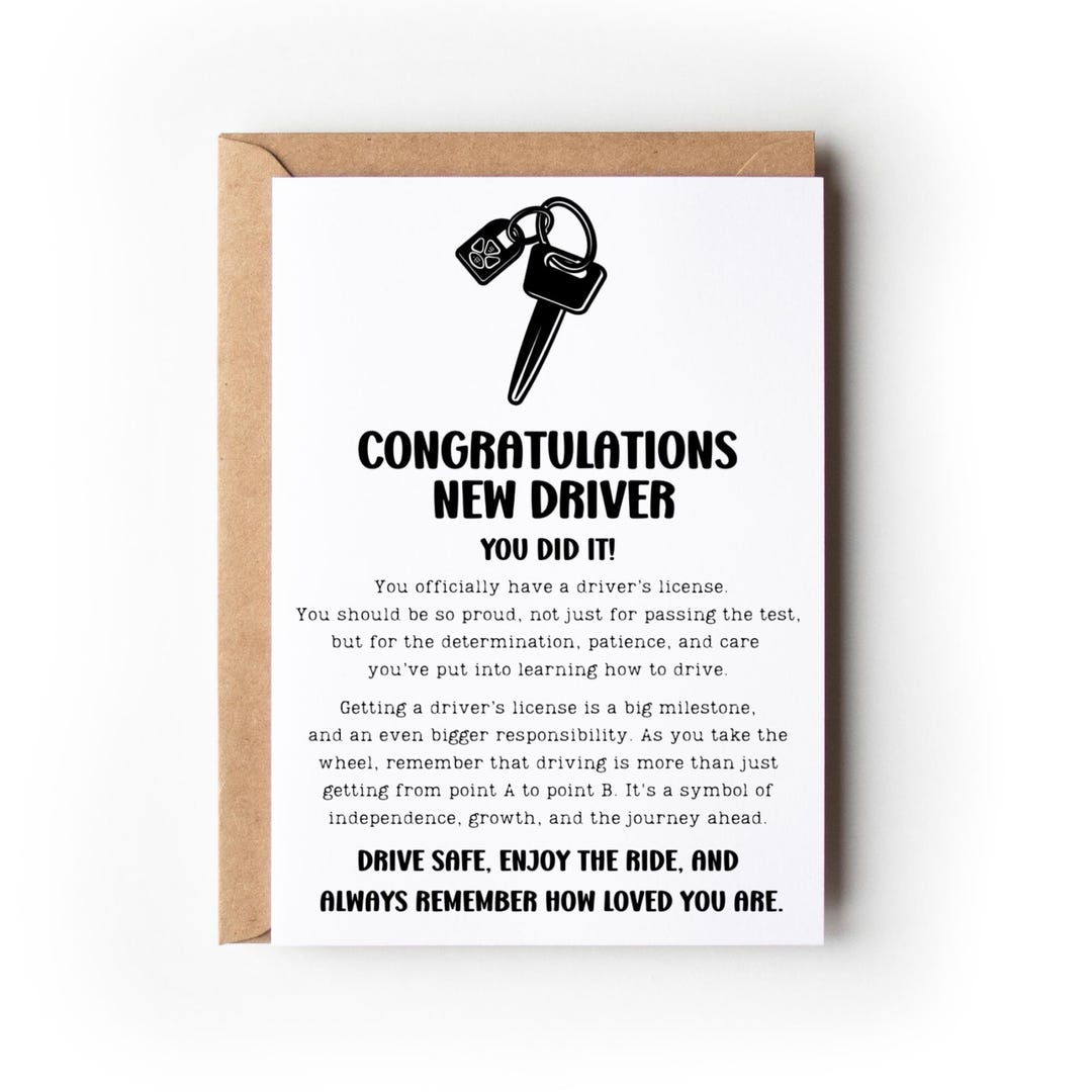 New Driver Congratulations New Teen Driver Passed Drivers Test New Driver Congratulations New Teen Driver Passed Drivers Test