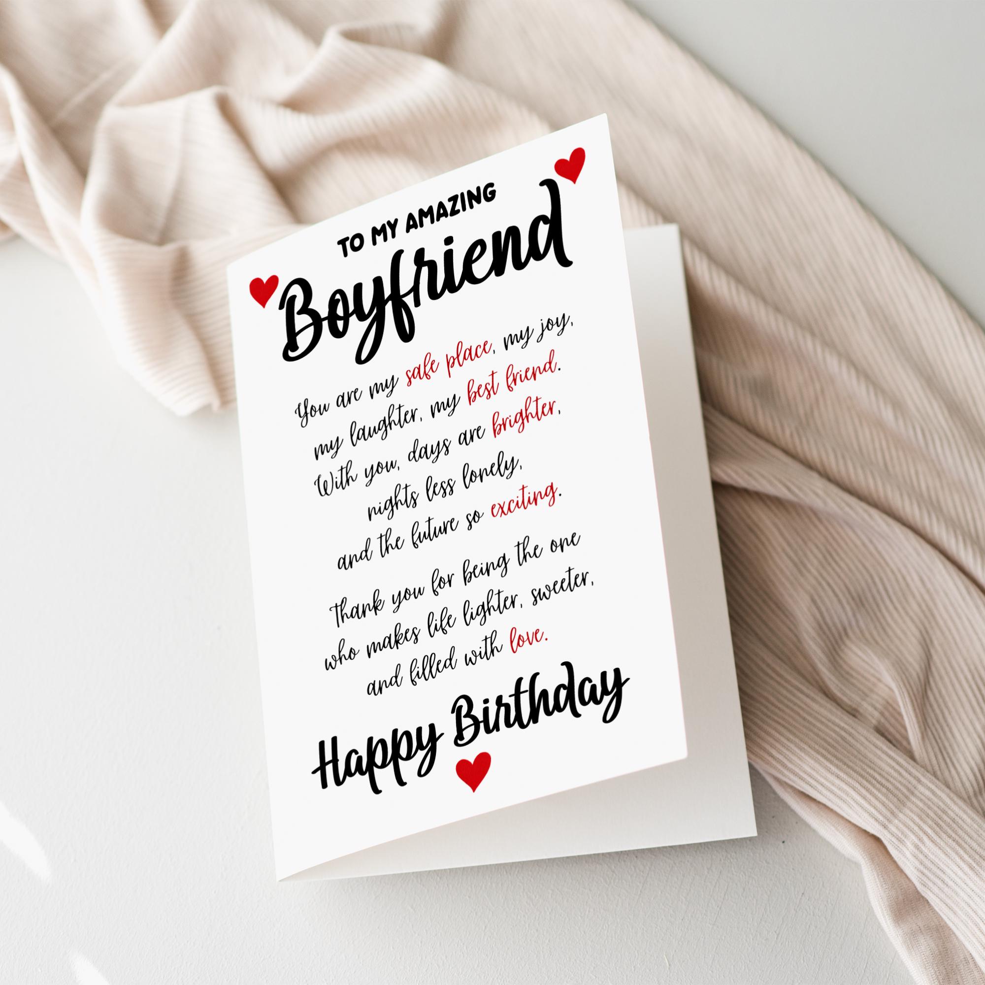 Boyfriend Birthday Card | Romantic Sentimental Bday Card for Him ...