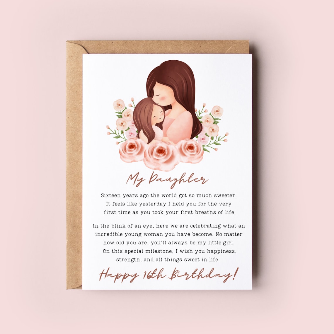 Happy 16th Birthday Card to Daughter 16th Birthday Card for - Etsy