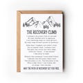 Addiction Recovery Poem Card | 5x7 Card | Inspirational | "The Recovery Climb" Sobriety Milestone | Recovery Gift For Him | For Her AA, NA