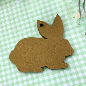 Blank Brown Easter Bunny Rabbit Kraft Gift Tags/Labels Set
