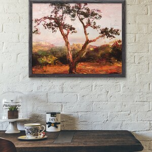 Wall Art, Print on Demand, Desert Landscape, Mountains, Sedona, Arizona, Watercolor print from original photo