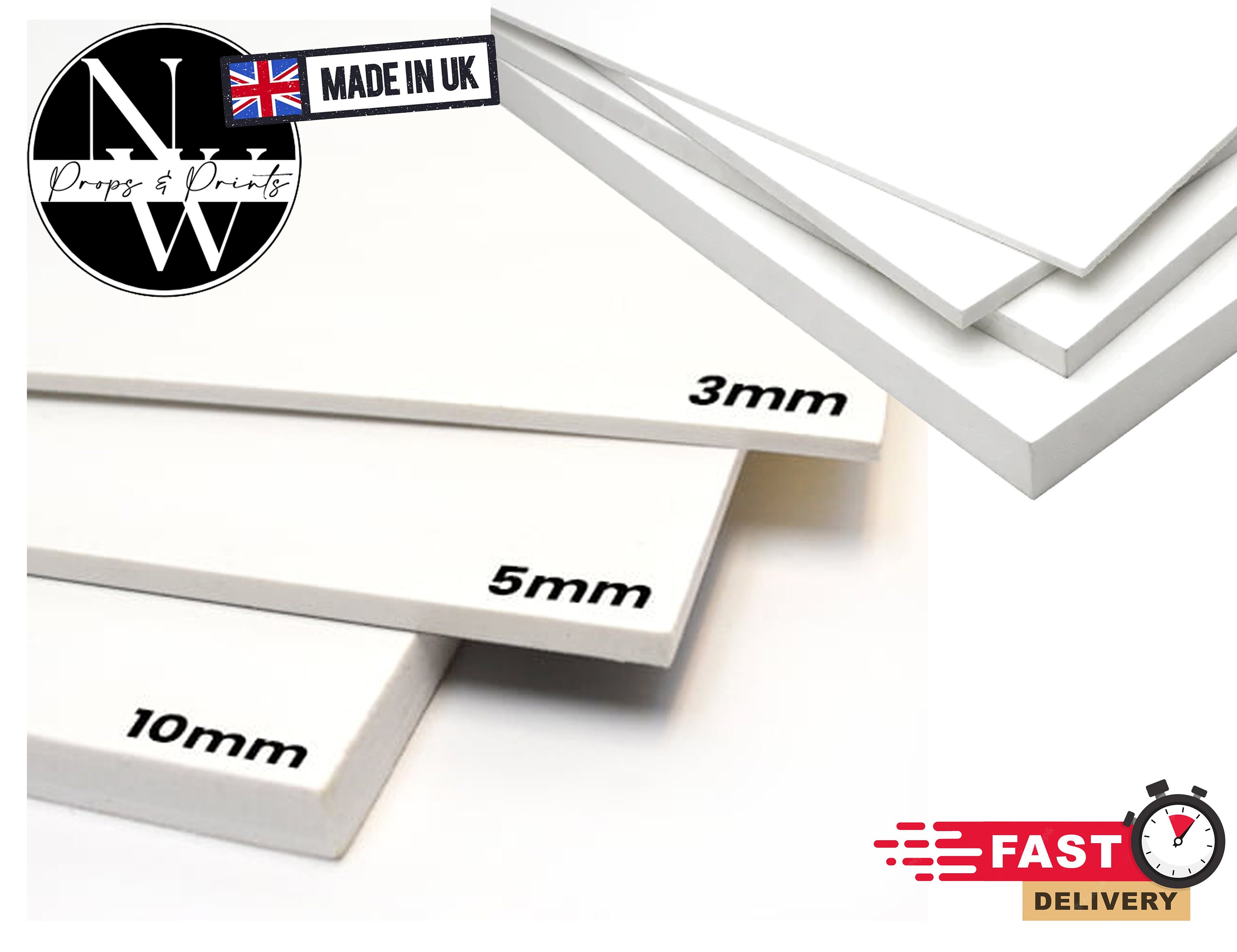 5mm A4, A3, A2, A1 White Matt PVC Foam Board Foamex Foamalite Craft ...