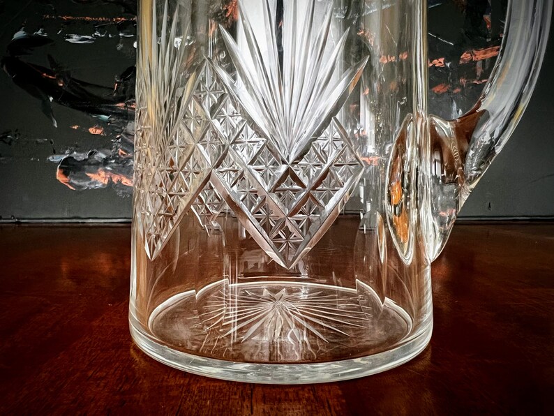 Cut Crystal Pitcher and Glasses Lemonade or Water Jug Etsy Canada