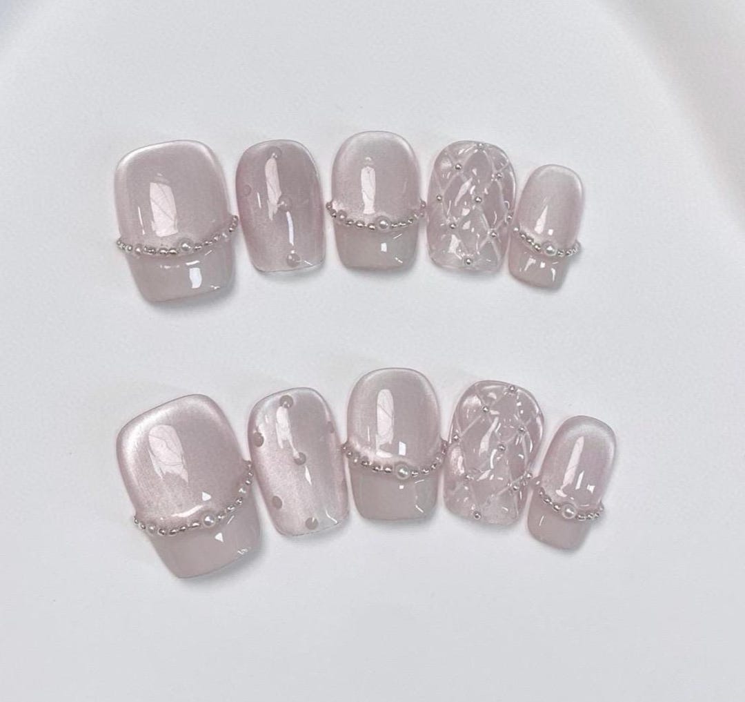 Elegant Drop Press on Nails Manicure/reusable/ Short Square 15 Mm - Etsy