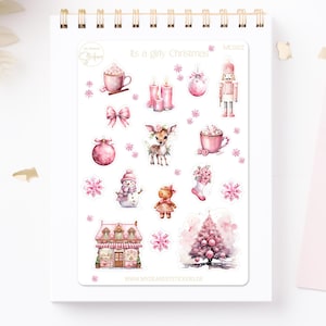 Stickersheet Girly Christmas, niedliche Sticker Geschenkidee