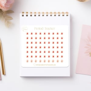 Mini autocollants de suivi des règles pour planificateur ou journal de balle bujo, gardez une trace de votre cycle