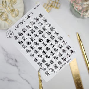 Mini naklejka foliowa „Garbage Day” w kolorze czarnym, złotym, srebrnym lub różowo-złotym do planisty, bujo, dziennika, kalendarza, pamiętnika