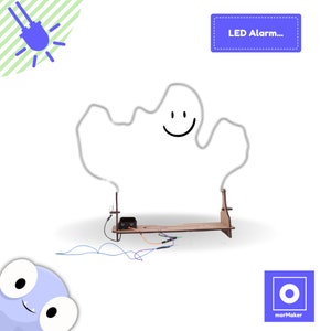 Juguetes educativos DIY STEAM / Juego básico de alarma LED / Proyecto de ciencia / Completa el parkour sin tocar el cable / Proyecto de creador para niños