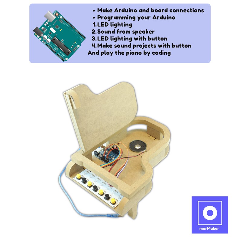 Educational DIY STEAM Arduino Sets Robotic Coding Wooden - Etsy