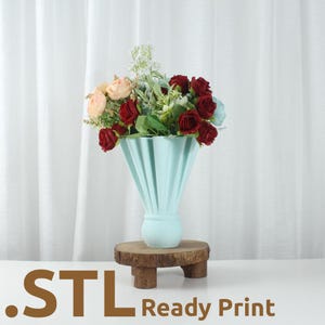 The Cloth Vase STL 3D Print File, Home Decor Vase for Plants and Flowers, Digital Download for 3D Printing