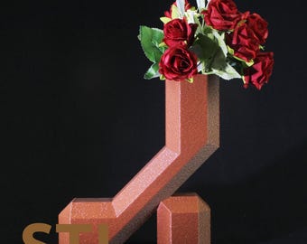 Mineral - Modern Vase STL File: 3D Print Home Decor (Digital Download)