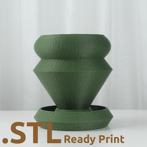 Foresta - Geometric Planter STL File: Modern 3D Print Vase (Digital Download)