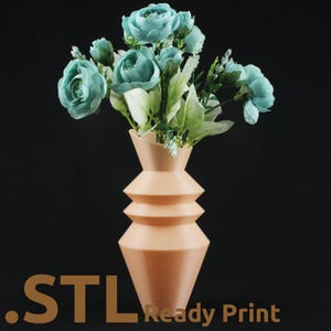 Flora - Modern Vase STL - 3D Print File (Digital Download)