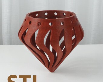 Maceta colgante Cattleya, archivo STL: Impresión 3D moderna para decoración del hogar (descarga digital)