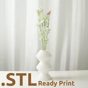 The Pilona Mini Vase STL 3D Print File, Home Decor Vase for Plants and Flowers, Digital Download for 3D Printing