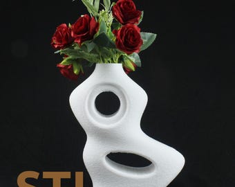 Bora - Vase STL 3D Print File: Modern Home Decor (Digital Download)