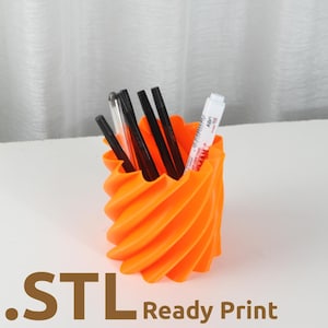 The Nova Pen Holder Organizer STL 3D Print File, Home Office Decor for Organizing Pens and Pencils, Digital Download for 3D Printing