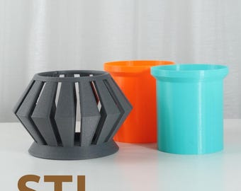 Archivo STL de Maceta de Diamantes: Decoración moderna para el hogar con impresión 3D (Descarga digital)