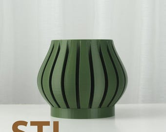 Vectra Modern Planter STL File: 3D Print Home Decor (Digital Download)