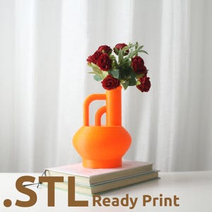 The Sandra Pottery Vase STL 3D Print File, Home Decor Vase for Plants and Flowers, Digital Download for 3D Printing With Secret Compartment