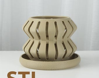 Vera Modern Orchid Planter STL File: 3D Print Home Decor (Digital Download)