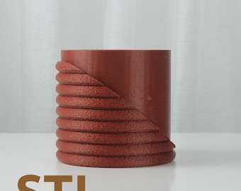 Archivo STL de maceta de anillo: Decoración moderna para el hogar con impresión 3D (descarga digital)