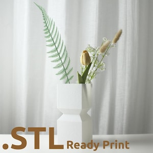 The Blox Vase STL 3D Print File, Home Decor Vase for Plants and Flowers, Digital Download for 3D Printing