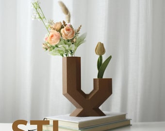 Stony - Modern Vase STL File: 3D Print Home Decor (Digital Download)