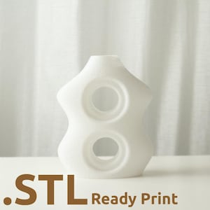 The Loop Vase STL 3D Print File, Home Decor Vase for Plants and Flowers, Digital Download for 3D Printing