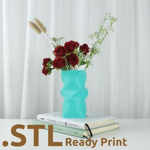 The Pillar Vase STL 3D Print File, Home Decor Vase for Plants and Flowers, Digital Download for 3D Printing