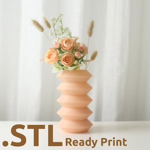 The Symmetry Vase STL 3D Print File, Home Decor Vase for Plants and Flowers, Digital Download for 3D Printing, With Secret Compartment