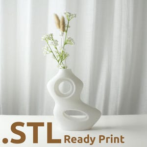 The Bora Vase STL 3D Print File, Home Decor Vase for Plants and Flowers, Digital Download for 3D Printing