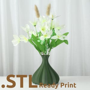 Mirae Vase STL 3D Print File, Home Decor Vase for Plants and Flowers, Digital Download for 3D Printing