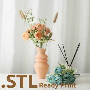The Flora Vase STL 3D Print File, Home Decor Vase for Plants and Flowers, Digital Download for 3D Printing