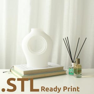 The Orbit Vase STL 3D Print File, Home Decor Vase for Plants and Flowers, Digital Download for 3D Printing