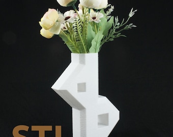 Petra Form - Vase STL File: Modern 3D Print Home Decor (Digital Download)