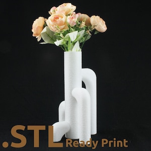 Flow - 3D Printed Vase: Modern Home Decor (STL File Digital Download)