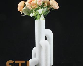Flow - 3D Printed Vase: Modern Home Decor (STL File Digital Download)