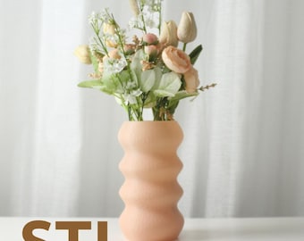 Melloo - Vase STL File: Modern 3D Print Vase with Secret Compartment (Digital Download)