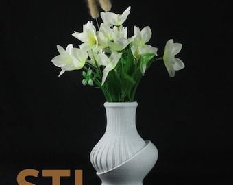 Chloe - File STL del vaso: decorazione in marmo con stampa 3D (download digitale)