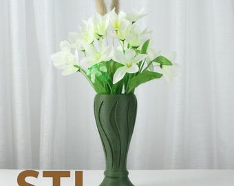 Shella Vase STL File: Modern 3D Print Home Decor (Digital Download)