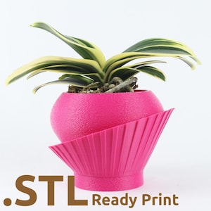 Verta Planter STL 3D Print File, Home Decor Planter for Plants, Flowers, and Orchid, Digital Download for 3D Printing