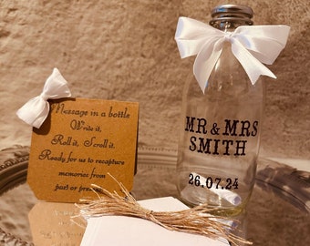 Personalised Wedding Message in a Bottle/Guest Book Alternative