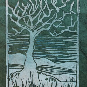 Tree Block Print - Etsy